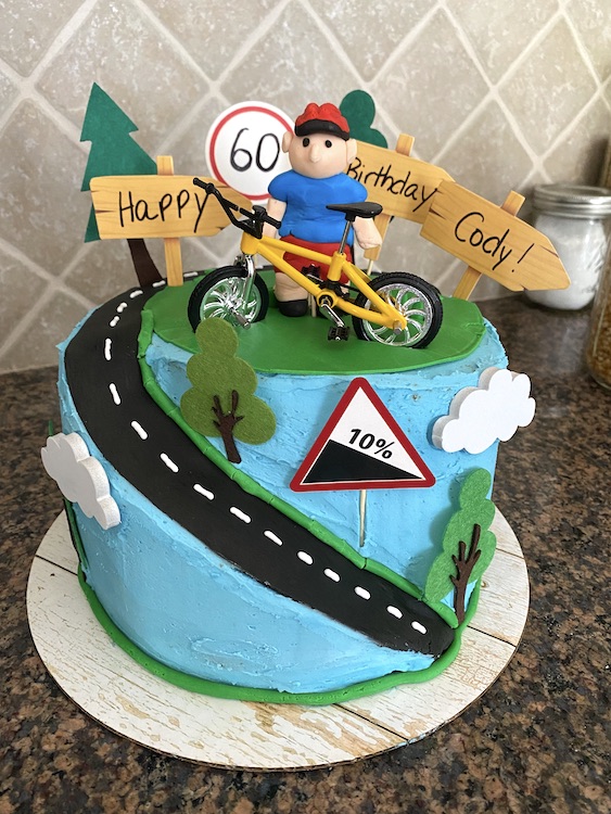 Mountain bike cake | Bicycle cake, Bike cakes, 50th birthday cake